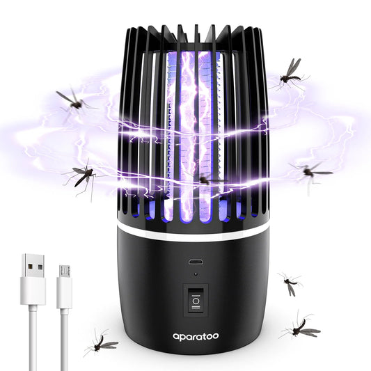 Bug Zapper, Rechargeable Electric Mosquito Zapper with Powerful Fan & Large Storehouse for Gnats, Moths, Fruit Flies, Mosquito Killer Trap for Home, Patio, Camping